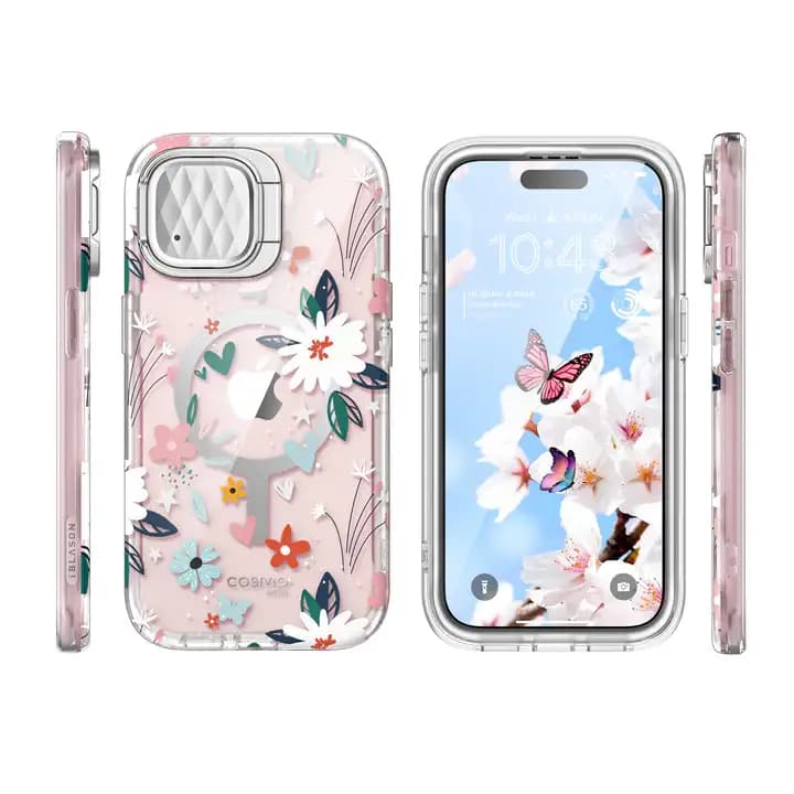 i-Blason Cosmo Series Case for iPhone 15/14//13, 6.1 Inch, with built-in Screen Protector&Magsafe Compatible&Camera Cover,Paint