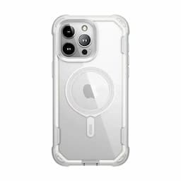 i-Blason Ares Series Clear Case for iPhone 15 Pro, 6.1 Inch (2023) with built-in Screen Protector and MagSafe Compatible,White
