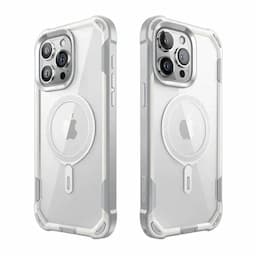 i-Blason Ares Series Clear Case for iPhone 15 Pro, 6.1 Inch (2023) with built-in Screen Protector and MagSafe Compatible,White