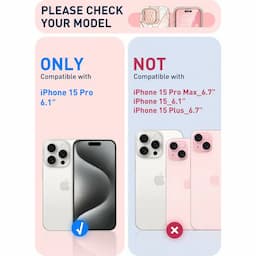 i-Blason Cosmo Series Case for iPhone 15 Pro, 6.1 Inch (2023) with built-in Screen Protector&Magsafe Compatible&Camera Cover,Marble