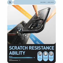 i-Blason Ares Series Clear Case for iPhone 15 Pro Mac, 6.7 Inch (2023) with built-in Screen Protector and MagSafe Compatible,Black