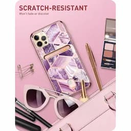 i-Blason Cosmo Tpu And Polycarbonate Wallet Slim Designer Wallet Case Card Holder For Iphone 13 Pro Max 2021, 6.7" Ameth, Multicolor