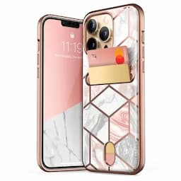 i-Blason Cosmo Wallet Slim Designer Wallet Case Card Holder for iPhone 13 Pro Max 2021, 6.7", Marble