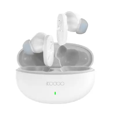IKODOO Buds Z Truly Wireless in-Ear Earbuds with Mic, AI-ENC, Upto 28 Hrs Playtime, 10mm Bass Drivers, Bluetooth 5.3, Quick Pair, IPX4, Type-C, Fast Charging-(10 Min = 90 Min), White
