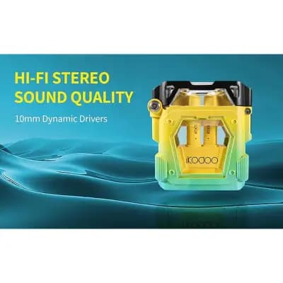 IKODOO Buds B202 Style ANC in-Ear Earbuds with Mic, A_-ENC, Upto 15 Hrs Playtime, 10mm Bass Drivers, Bluetooth 5.3, Voice Command, IPX4, Type-C, Fast Charging-(10 Min 90 Min), Greenish Yellow