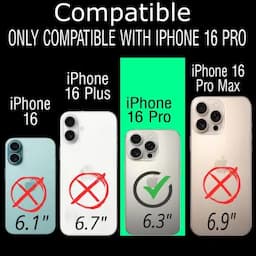 MOBUSA iPhone 16 Pro 6.3 inch Bungee Black Case
