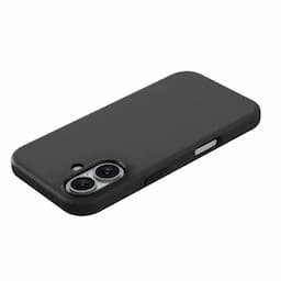 MOBUSA Liquid Silicone Case for iPhone 16 with Aluminum Camera Ring And Buttons, Black
