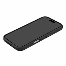 MOBUSA Liquid Silicone Case for iPhone 16 with Aluminum Camera Ring And Buttons, Black