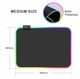Offbeat RGB Gaming Mouse Pad, Rubber, plastic and cloth Material