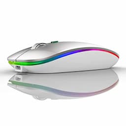 Offbeat Dash Pro, Wireless Dual Bluetooth Mouse for Windows, IOS, Android, Linux, Laser Optic Sensor, Black & Silver