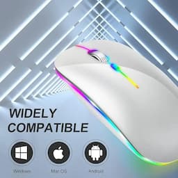 Offbeat Dash Pro, Wireless Dual Bluetooth Mouse for Windows, IOS, Android, Linux, Laser Optic Sensor, Black & Silver