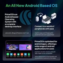 Primebook WIFI PBMTWIFI11064#006C, MediaTek MT8183 - 4 GB RAM 64 GB EMMC Storage, Prime OS, 11.6 Inch, Black, 1.2 Kg, Android Laptop