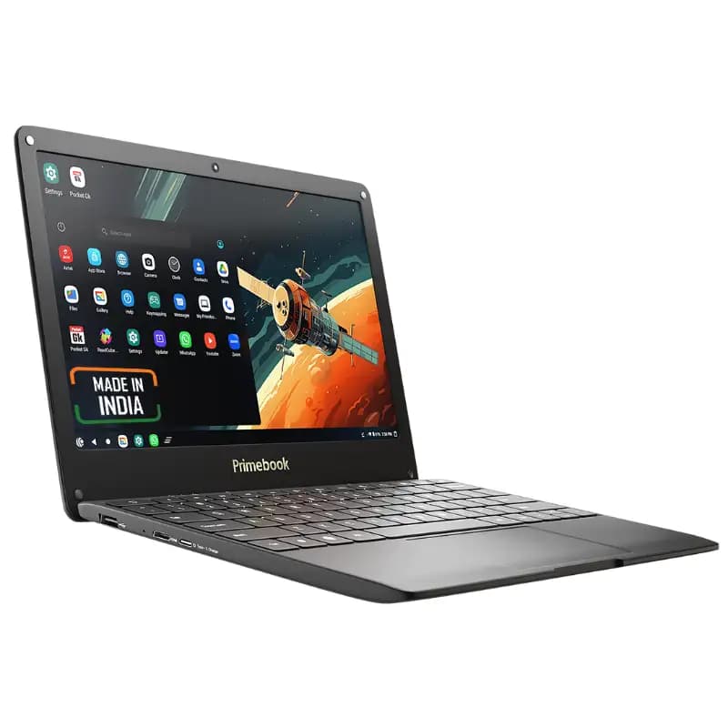 Primebook 4G PB4G11064#006C, MediaTek MT8788 - 4 GB RAM 64 GB EMMC Storage, Prime OS , 11.6 Inch, Black, 1.2 kg, Android Laptop