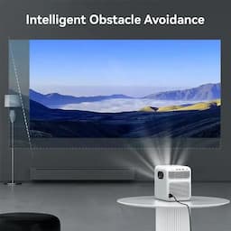 Wanbo Mozart 1 LCD Portable Projector, 900 ANSI Lumens, 1080P Native Resolution, White