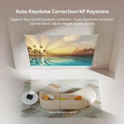 Wanbo X2 Max LCD Portable Projector with 4K HDR, 1080P Native Resolution, 450 ANSI Lumens, Blue