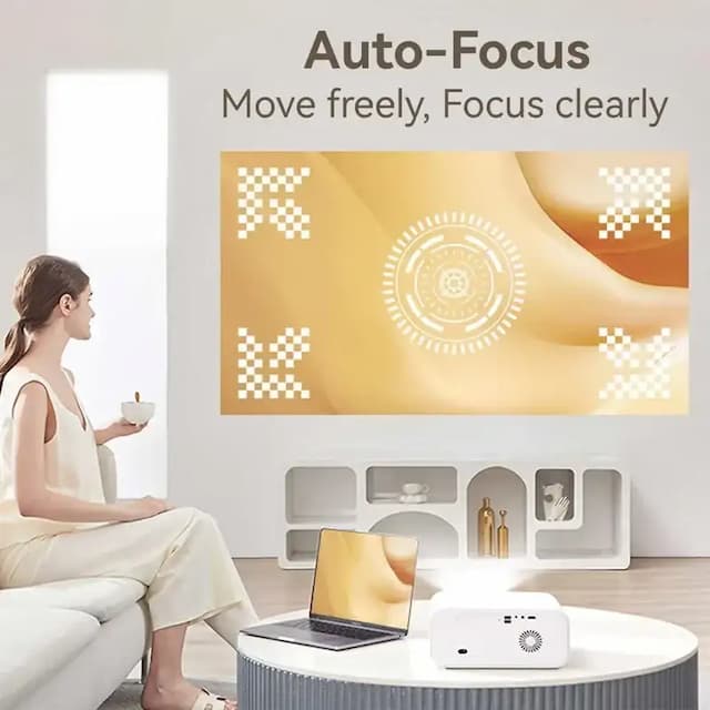 Wanbo X5 LCd Protable Projector,1100 ANSI Lumens, 1080P Native Resolution, White