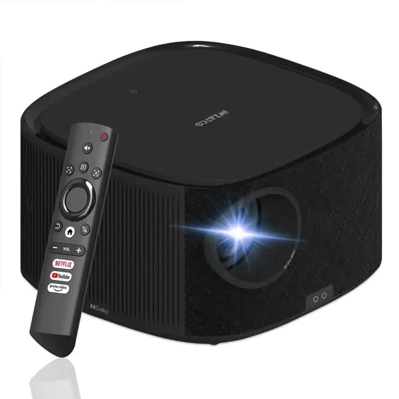 WZATCO Astra, Full HD Native 1080P, 800 ANSI Lumens, Netflix + Dolby Certified, Fully Automatic, Widevine L1, HDMI ARC, Bluetooth, WiFi, Projector for Home, Outdoor
