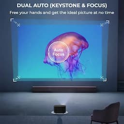 WZATCO Astra, Full HD Native 1080P, 800 ANSI Lumens, Netflix + Dolby Certified, Fully Automatic, Widevine L1, HDMI ARC, Bluetooth, WiFi, Projector for Home, Outdoor