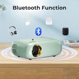 WZATCO Pixel Plus, 390 Ansi Lumens, Native 720p with Full HD 1080P Support, 176" Max Screen, 1 Speaker, Remote Controller Projector, Green