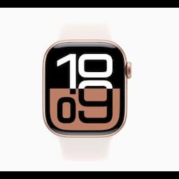 Apple Watch 10 MWX93HN and A 42mm GPS + Cellular, Rose Gold Aluminium Case, Light Blush Sport Band, watchOS11, S and M