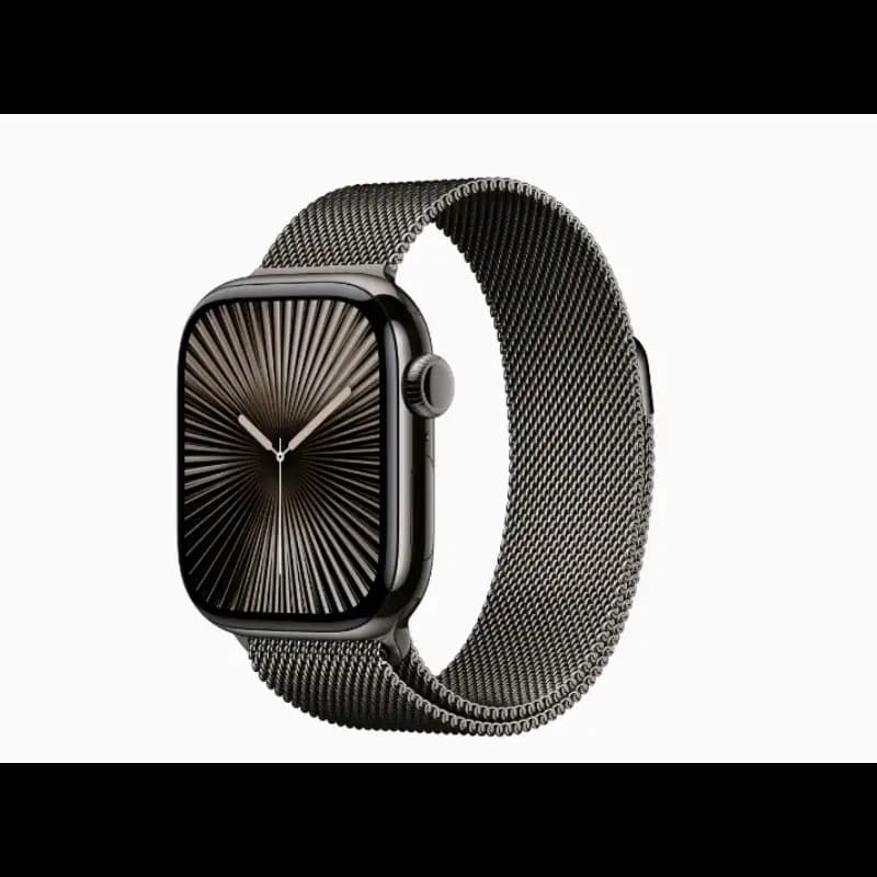 Apple Watch 10 MX053HN and A 42mm GPS + Cellular, Slate Titanium Case, Slate Milanese Loop, watchOS11