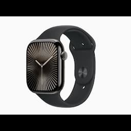 Apple Watch 10 MWYE3HN and A 46mm GPS + Cellular, Slate Titanium Case, Black Sport Band, watchOS11, M and L