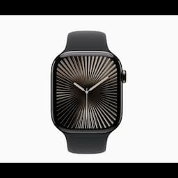 Apple Watch 10 MWYE3HN and A 46mm GPS + Cellular, Slate Titanium Case, Black Sport Band, watchOS11, M and L