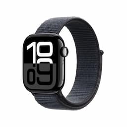 Apple Watch 10 MWWG3HN and A 42mm GPS, Jet Black Aluminium Case, Ink Sport Loop, watchOS11