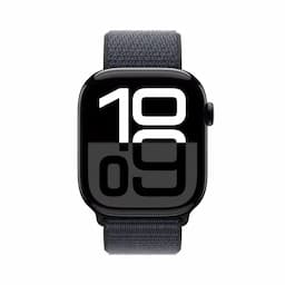 Apple Watch 10 MWWR3HN and A 46mm GPS, Jet Black Aluminium Case, Ink Sport Loop, watchOS11