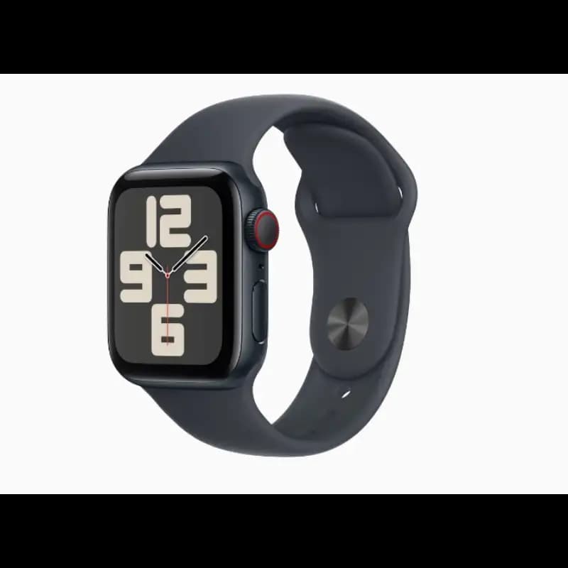 Apple Watch SE MXGC3HN and A 40mm GPS + Cellular, Midnight Aluminium Case, Midnight Sport Band, watchOS 11, S and M