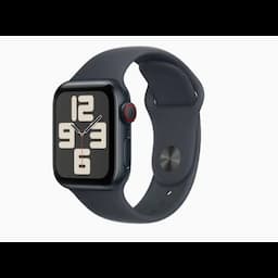 Apple Watch SE MXGC3HN and A 40mm GPS + Cellular, Midnight Aluminium Case, Midnight Sport Band, watchOS 11, S and M
