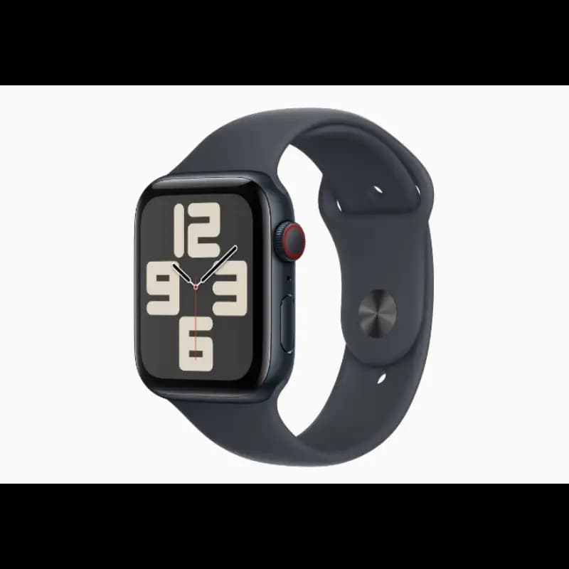 Apple Watch SE MXGL3HN and A 44mm GPS + Cellular, Midnight Aluminium Case, Midnight Sport Band, watchOS 11, S and M