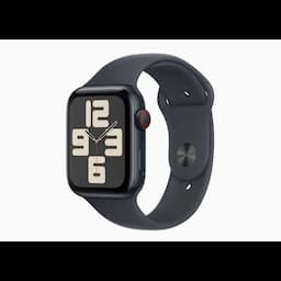 Apple Watch SE MXGL3HN and A 44mm GPS + Cellular, Midnight Aluminium Case, Midnight Sport Band, watchOS 11, S and M