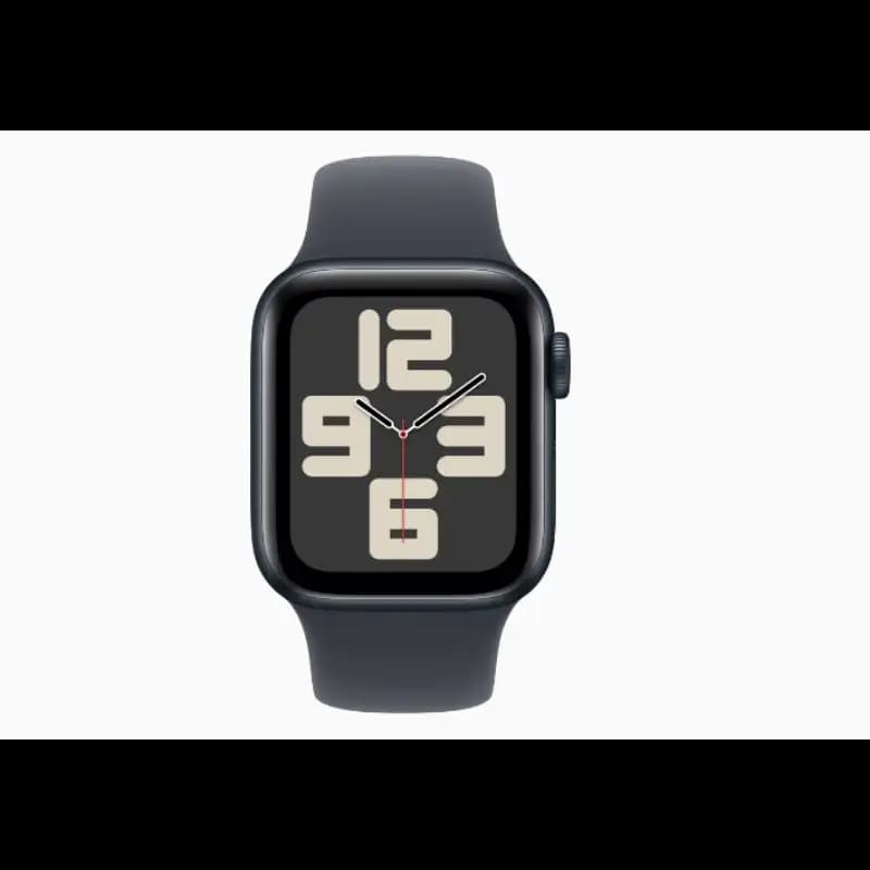 Apple Watch SE MXE93HN and A 40mm GPS, Midnight Aluminium Case, Midnight Sport Band, watchOS 11, M and L