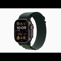 Apple Watch Ultra 2 MX4R3HN and A 49mm LTE and UMTS, Wi-Fi 4, Bluetooth 5.3, Black Titanium Case, Dark Green Alpine Loop, watchOS 11, Medium