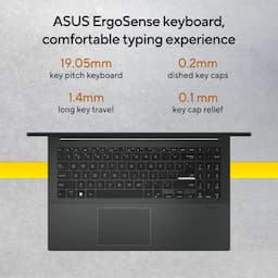 Asus E1504FA-NJ549WS Vivobook Go 15 OLED, AMD Ryzen 5, 16 GB RAM, 512 GB Storage, Black, 1 year warranty, Laptop