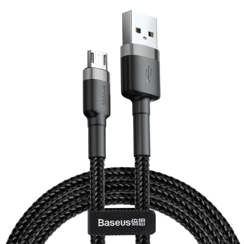 Baseus CAMKLF-CG1 Cafule Cable USB For Micro 1.5A 2m , Gray+Black
