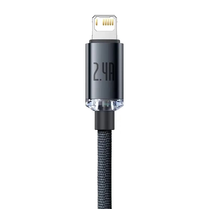 Baseus CAJY000001 Crystal Shine Series Fast Charging Data Cable USB To Ip 2.4A 1.2m, Black
