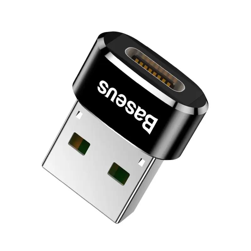 Baseus CAAOTG-01 Mini Type-C Female To USB Male Adapter Converter, Black