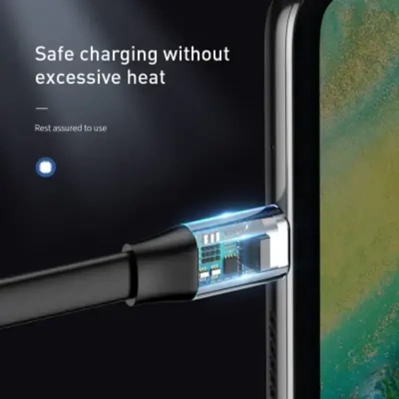 Baseus CATMBJ-BV3 Simple HW Quick Charge Charging Data Cable USB For Type-C 40W, 23cm, Gold Blue