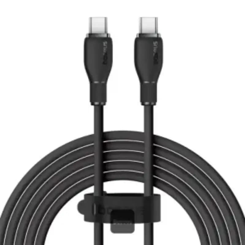 Baseus P10355702111-00 Pudding Series Fast Charging Cable Type-C to Type-C 100W, 1.2m, Cluster Black