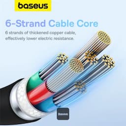 Baseus P10355702111-00 Pudding Series Fast Charging Cable Type-C to Type-C 100W, 1.2m, Cluster Black