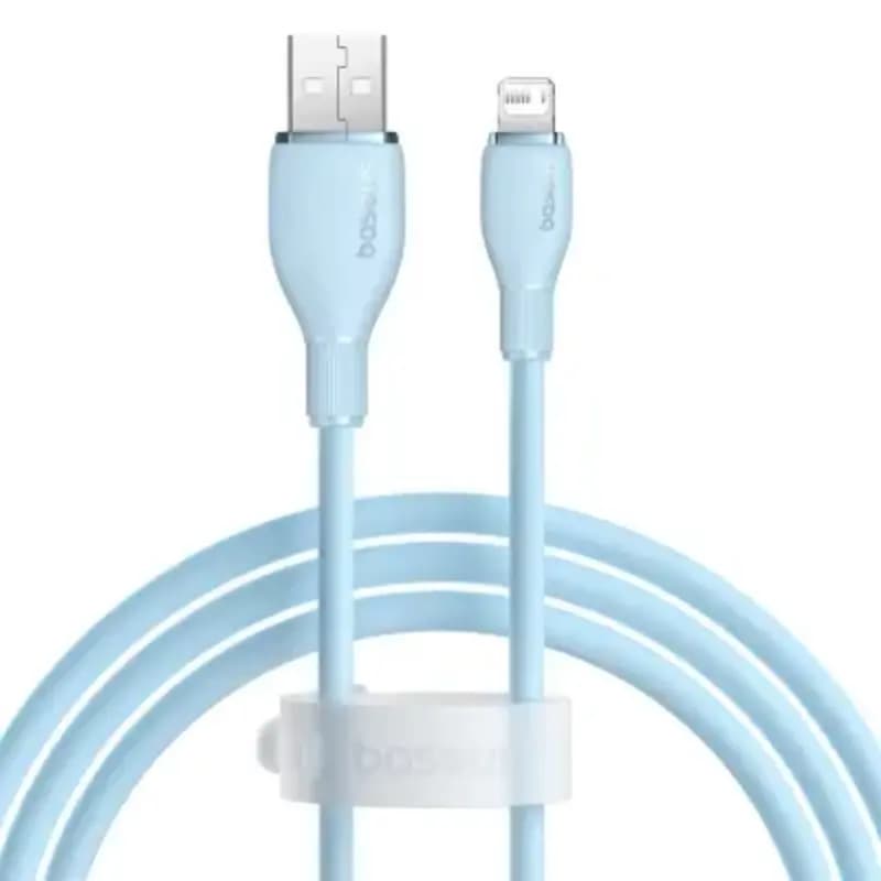 Baseus P10355700311-B1 Pudding Series Fast Charging Cable USB to iP 2.4A, 1.2m, Galaxy Blue
