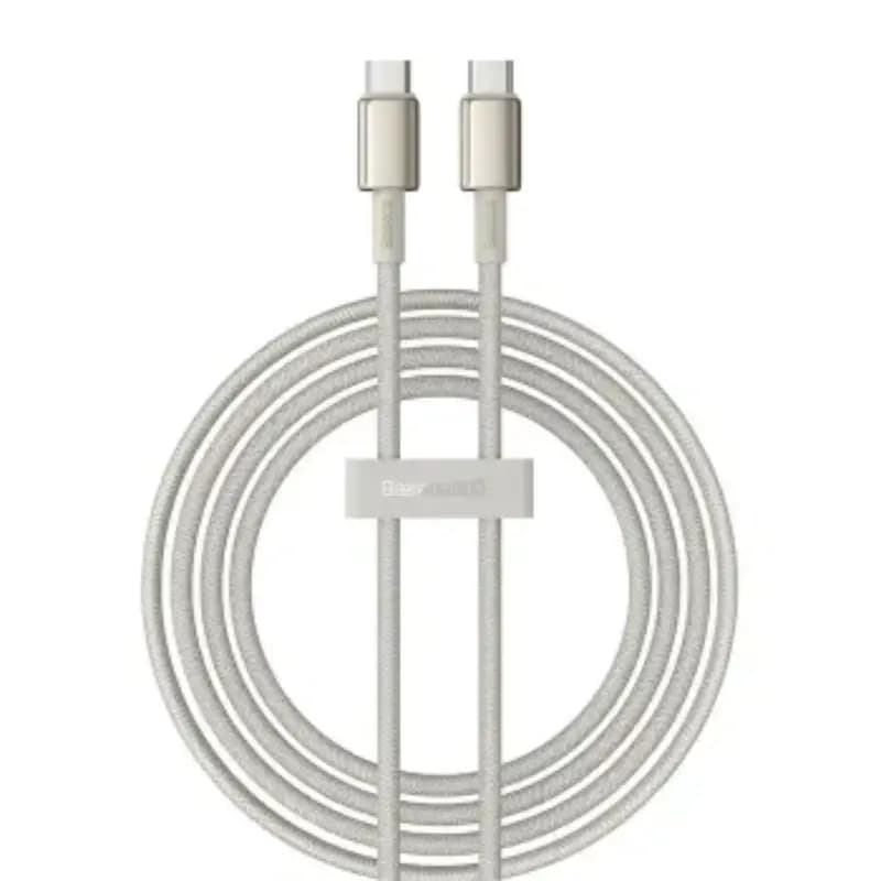 Baseus P10319800G21-01 Tungsten Gold Fast Charging Data Cable Type-C to Type-C 100W, 2m, Titanium Galaxy Gold