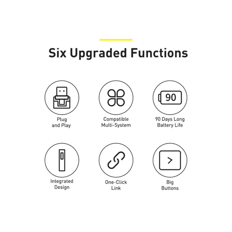 Baseus WKCD000013 Orange Dot Wireless Presenter (Red Laser)(Charging) Grey