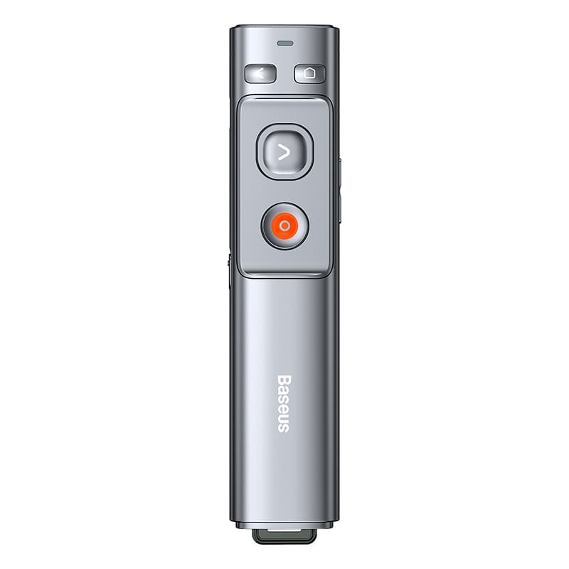 Baseus ACFYB-0G Orange Dot Wireless Presenter (Red Laser) Grey