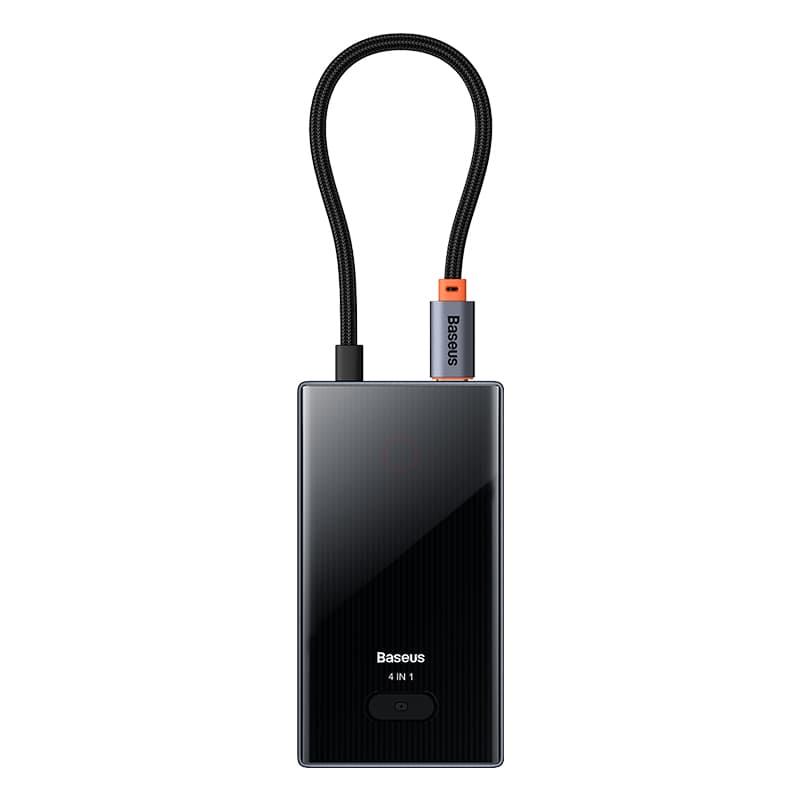 Baseus WKYY030413 PioneerJoy 8-Port Four-Screen Type-C HUB Adapter Gray