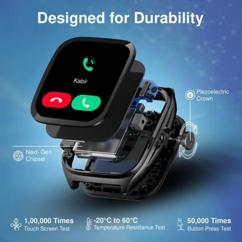 Titan 90204AM02 Evolution 4.6 cm Curved AMOLED Display, 390x450 Resolution, Cutting Edge Design Aluminium Case, Silver Mesh, Unisex Smart Watch