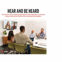 Poly 8D8L1AA Studio X52 All-In-One Video Bar with TC10 Controller Kit