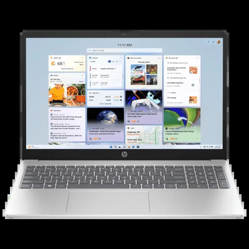 HP B61ZJPA#ACJ 15 Inch Laptop, Intel Core i7 Processor, 16GB Memory, 512GB Storage, Windows 11, Silver